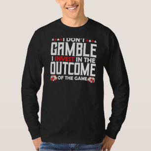 Kortet Maskin Poker Chip Spelare Gambl T Shirt