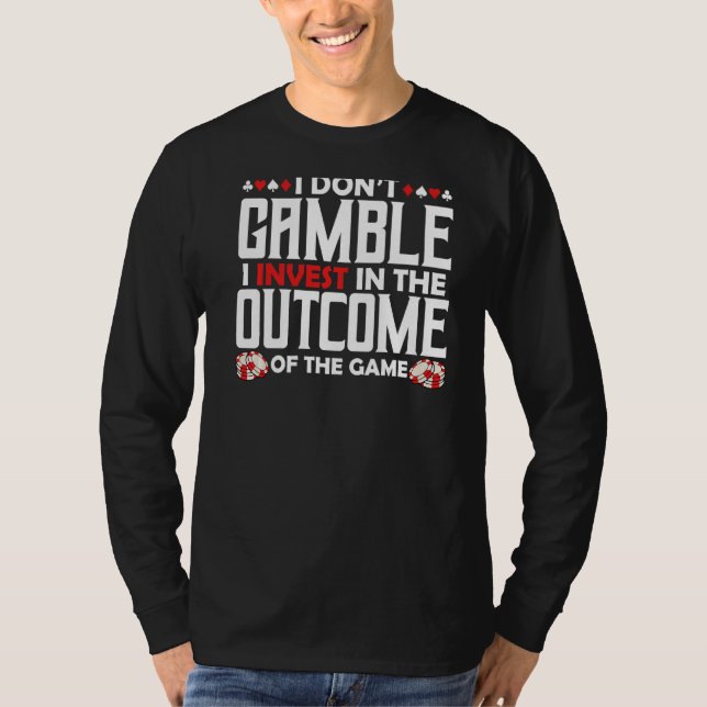 Kortet Maskin Poker Chip Spelare Gambl T Shirt (Framsida)