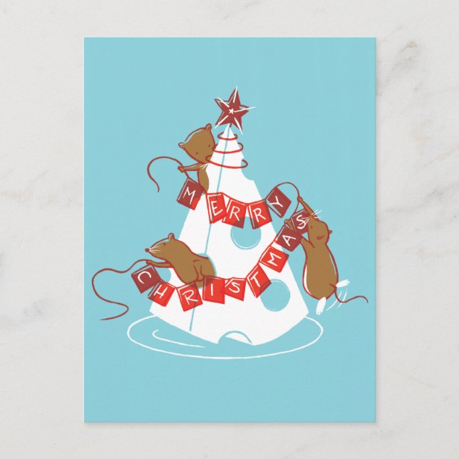 Kortet "Merry Cheesemas Helgdag Postcard" (PERSONA Helg Vykort (Framsida)