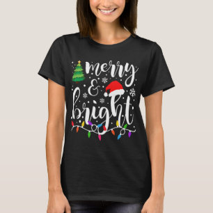 Kortet Merry och Bright jul Ljus - den fina familj T Shirt
