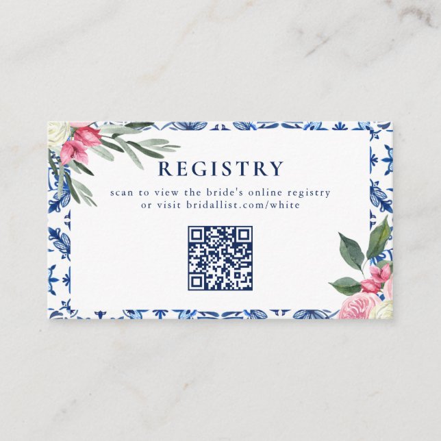 Kortet Möhippa för italiensk blå Blommigt Visitkort (Framsida)