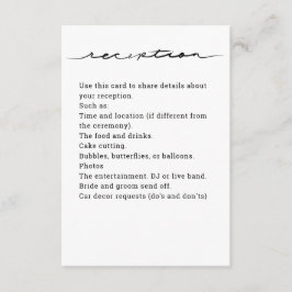 Kortet "Mottagningskort" för chic hand Tilläggskort