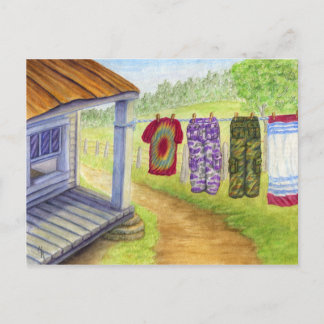 Kortet Mountain Färger Art Card Vykort