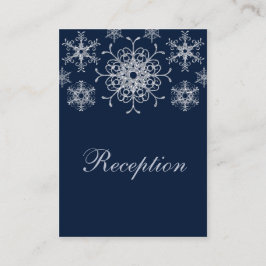 Kortet Navy Silver Glitter LOOK Snöflingor Tilläggskort