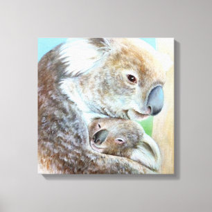 Kortet på bran Koala cuddle canvas