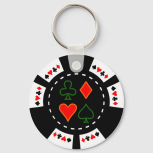 KORTET PASSAR POKERCHIPEN NYCKELRING
