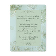 Kortet Pastel Teal White Flowers Bröllop