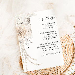 Kortet Peares & White Blommigt Details-hölje Tilläggskort