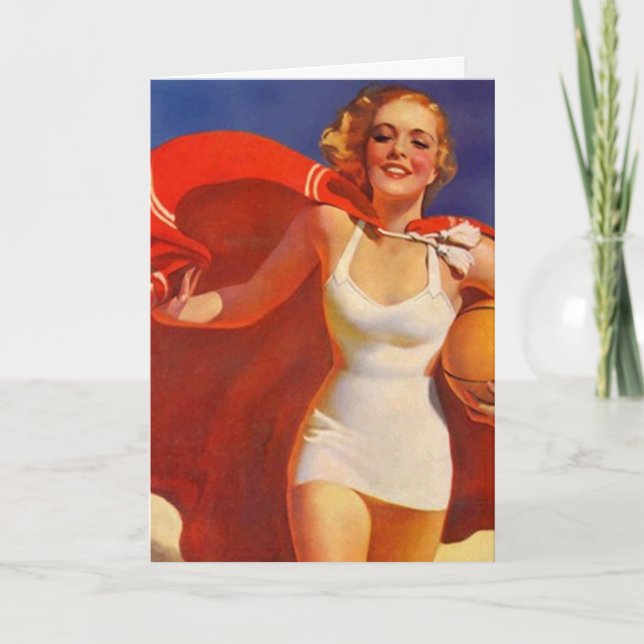 Kortet Pension-drömmen körs på Beach Retro Kort (Framsida)