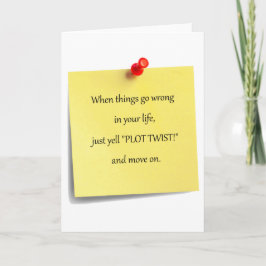 Kortet Plot Twist Post-it Greeting Card Kort