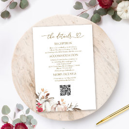 Kortet Pumpkin Fall Wedding - information om hölje Inbjudningar