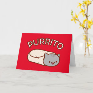 Kortet PURRITO Cat Greeting Card Kort