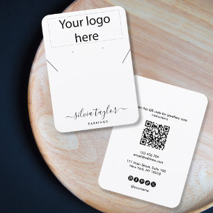 Kortet QR-visning för enkel logotyp för av QR-kod Visitkort