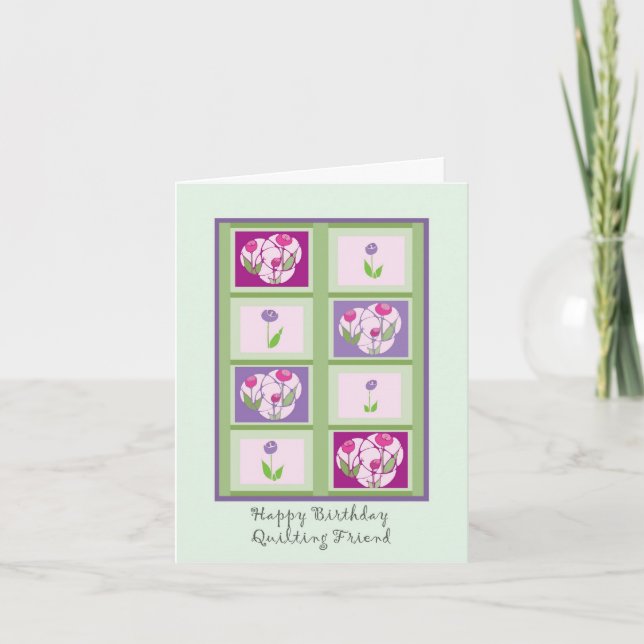 Kortet Quilting Friend Birthday Card Kort (Framsida)