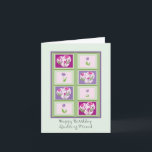 Kortet Quilting Friend Birthday Card Kort<br><div class="desc">Quilting Friend Birthday Card Anpassa till Kostym</div>