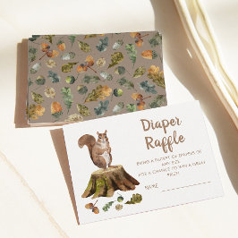 Kortet Raffle Baby Shower-hölje för ekorrreldyknin Tilläggskort