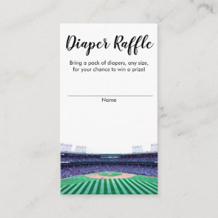 Kortet Raffle Baseball Baby Shower-hölje för dykar Tilläggskort