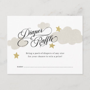 Kortet Raffle Biljett Baby Shower-skåp för dykare Tilläggskort