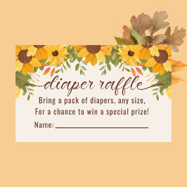 Kortet Raffle Fall Baby Shower-hölje för hårkors Tilläggskort