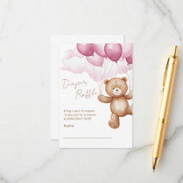 Kortet Raffle-hölje för en babydusch. Tilläggskort