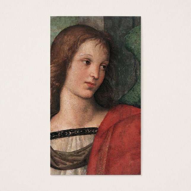 Kortet Raphael jul Angel Gift-Märkre Visitkort (Framsidan)