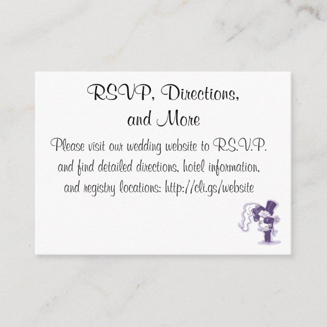 Kortet Retro Cursive Bröllop Tilläggskort (Framsida)