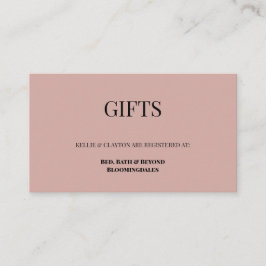 Kortet ro/Black gift-registerhölje Tilläggskort