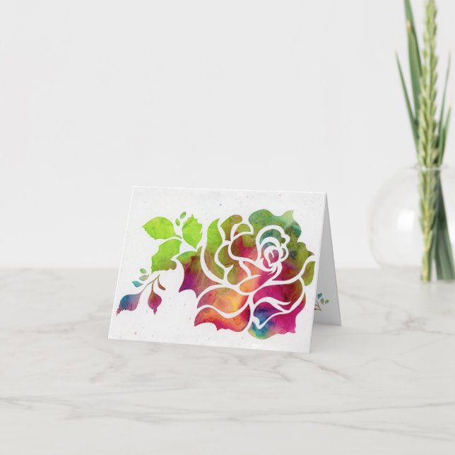 Kortet Ro utklippt, 4 x 5,6 tum. Tack Kort (Framsida)