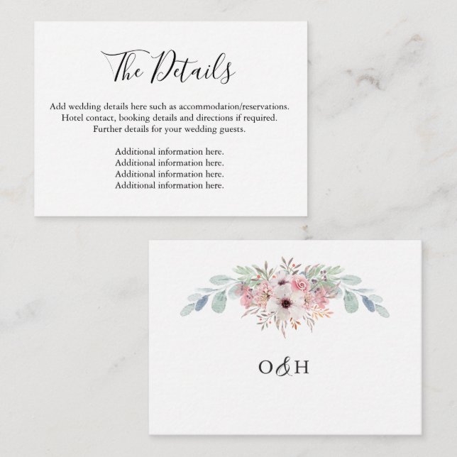 Kortet Rustic Eucalyptus Greenery Details-hölje Tilläggskort (Fram/baksida)