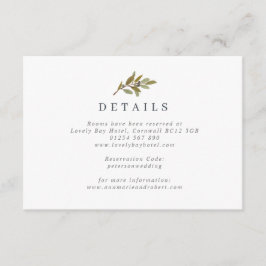 Kortet Rustic Olive Gren Bröllop Tilläggskort