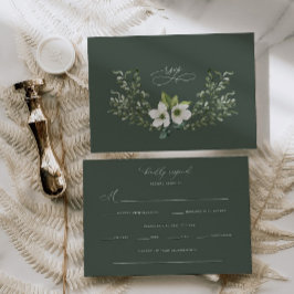 Kortet Sage Garden Wedding OSA Response-hölje Inbjudningar