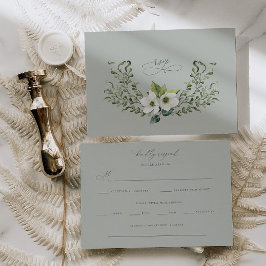 Kortet Sage Garden Wedding OSA Response-hölje Inbjudningar