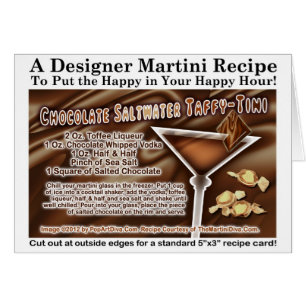 Kortet "Saltwater Taffy Martini Recipe Hälsningskort