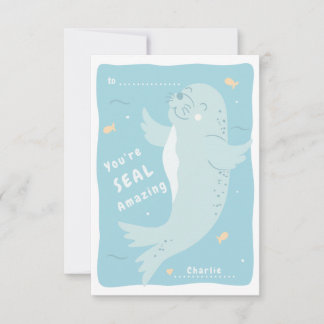 Kortet Seal Fantastisk Classroom Valentine Card