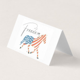 Kortet Set Freedom Flagga Horse av Sherry Jarvis Kort