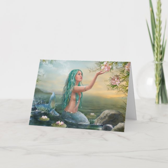 Kortet " Sjöjungfru Ariel " Kort (Framsida)