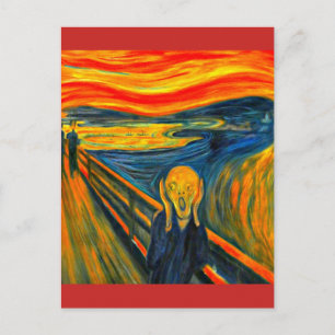 Kortet Skräm - Edvard Munch - Art Post Card Vykort