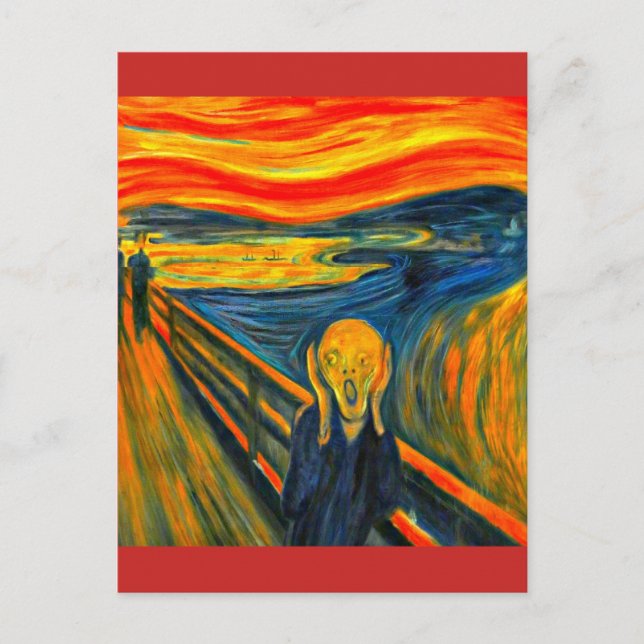 Kortet Skräm - Edvard Munch - Art Post Card Vykort (Framsida)
