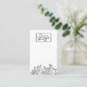Kortet Social Media QR-kod för Logotyp Cactuing Ca Visitkort