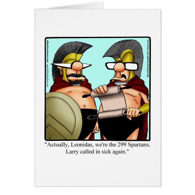 Kortet "Spectickles" (Specifikation) för att få br Hälsningskort (Framsidan)