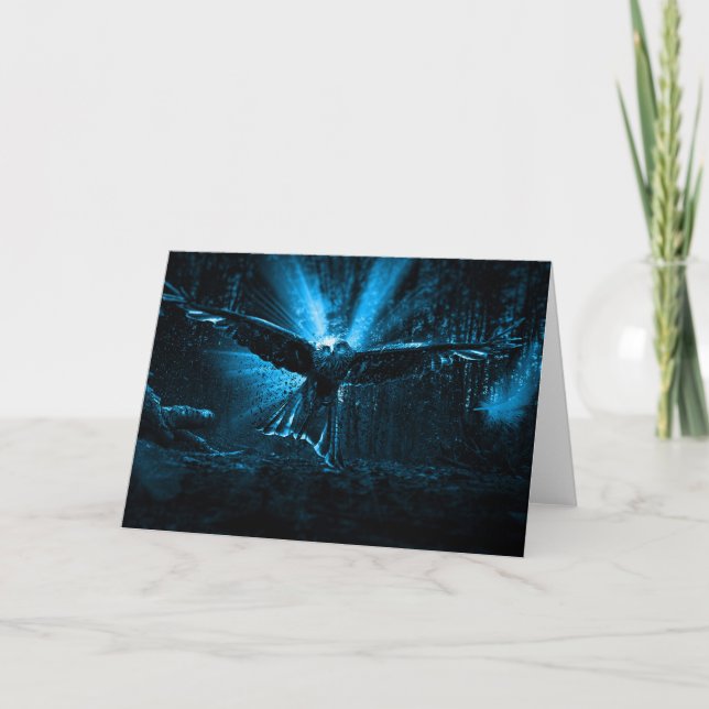 Kortet Spirit Uggla Pagan-hälsning Kort (Framsida)