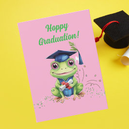 Kortet Studenten, roligt cute Frog Julkort