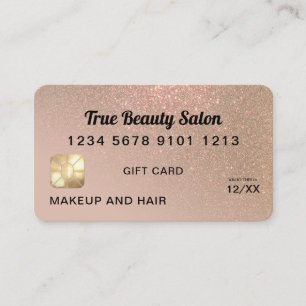 Kortet Taupe Guld Glitter Kredit Visitkort