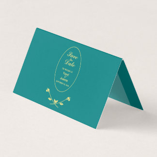 Kortet Teal Ro Bröllop har monterats Kort