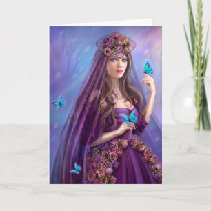 Kortet Vacker kvinna Fairy Kort