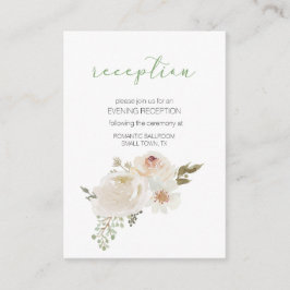 Kortet Vit Blommigt Elegant bröllop Tilläggskort