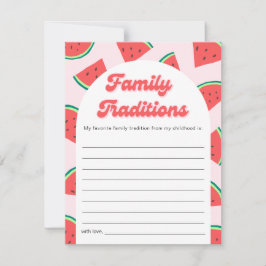 Kortet Watermelon Baby Shower Family Traditions - Inbjudningar
