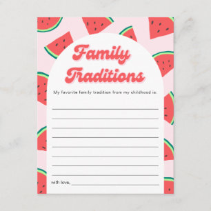 Kortet Watermelon Baby Shower Family Traditions - Inbjudningar