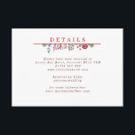 Kortet Winter Berries Bröllop Tilläggskort<br><div class="desc">Kort för vinterbröllopshölje i elegant med vattenfärgade bär i rött,  blått,  brunt och grönt löv. Rubriktexten är röd. Matchande lager är tillgängligt.</div>