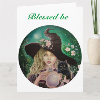 Kortet Witch Wiccan kan vara ett hälsningskort Kort